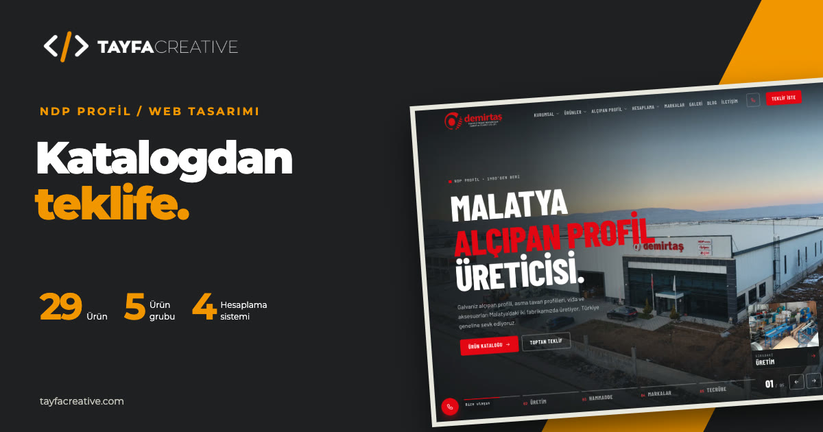 NDP Profil: a web experience that runs from product catalogue to quote request