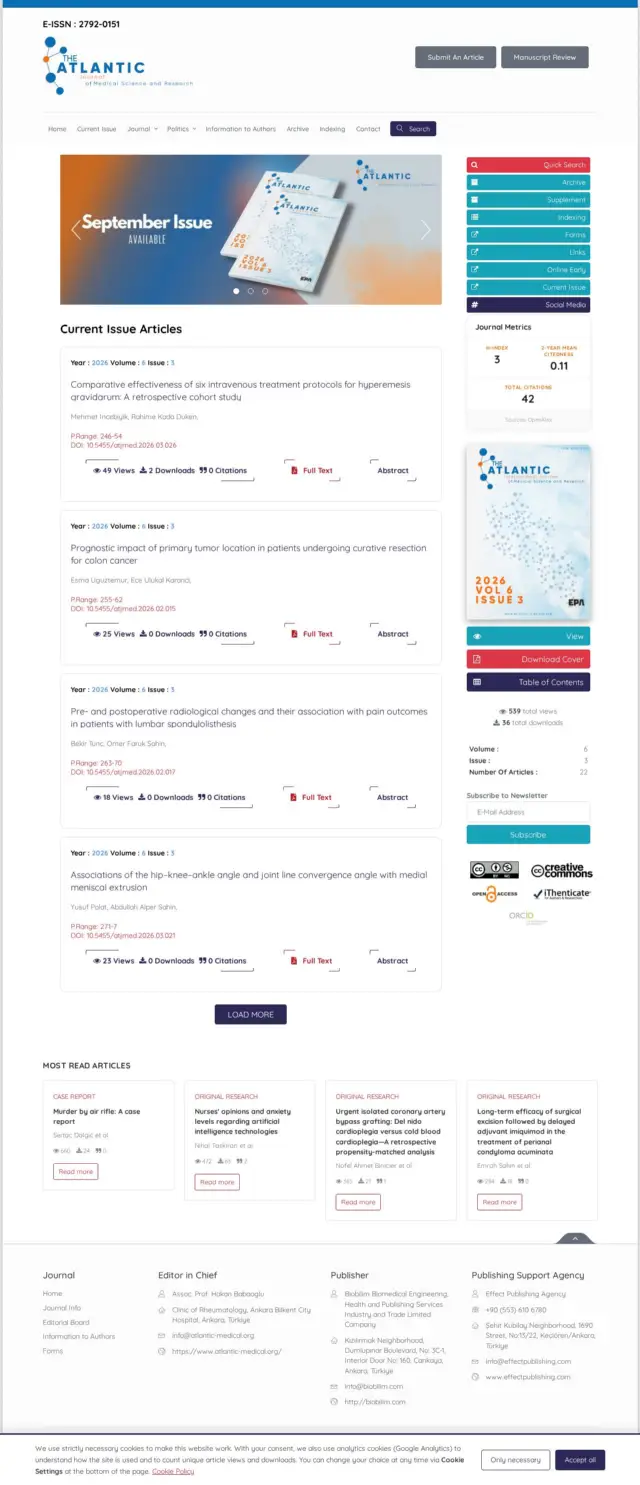 The Atlantic Medical web sitesi ekran görüntüsü