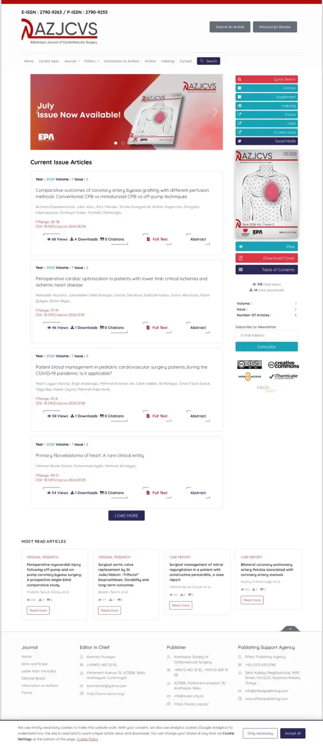 AZJCVS web sitesi ekran görüntüsü