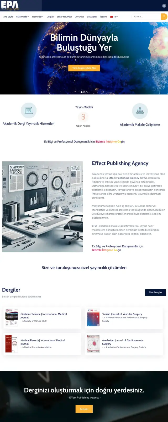 Effect Publishing web sitesi ekran görüntüsü
