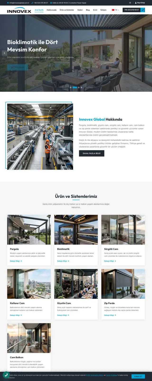 Innovex Global web sitesi ekran görüntüsü