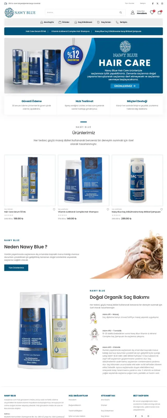 Nawy Blue web sitesi ekran görüntüsü